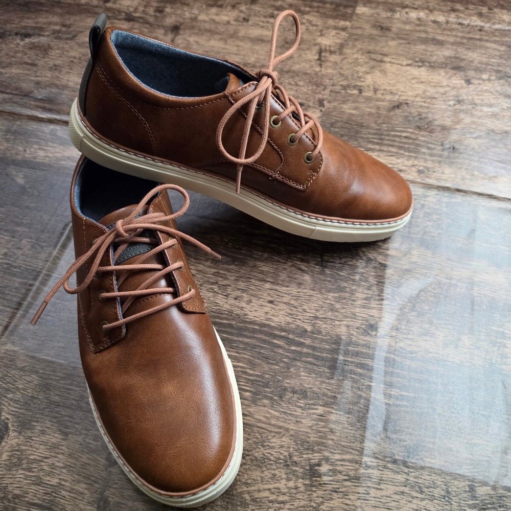 B-52 BY BULLBOXER Sneakers Mens 10 Cognac Brown Comfort Lace Up Casual Shoes